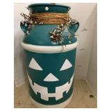 Heavy Painted Metal Milk Can