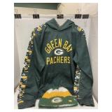 Green Bay Packers hoodie & knit hat (no size)