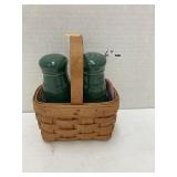 Longaberger basket & S/P shakers