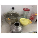 Melmac Sugar Bowl, Sifter, Mics