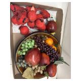 Faux Fruit & Bird Dcor Flat