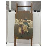 Painted wooden sled decor