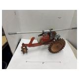 Antique Thompson Orange Cast Iron Tractor Water