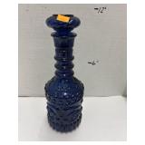 Jim Beam Vtg Cobalt Blue Liquor Bottle Decanter