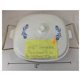 Vntg Corningware, Pyro Cream With Carrier