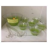 Vntg Blendo Salad Bowl Set, Lime Green