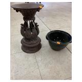 Pottery colander and heavy decor