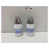 Vntg 1970 milk glass S/P shakers