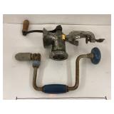 Stanley hand drill & Keystone grinder