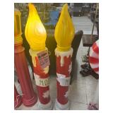 1973 Empire Noel Banner Candle Set - Both Light