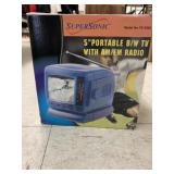 Portable tv with radio