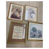 4cnt wall decor, 1 broken glass