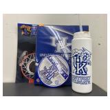 UK Wildcat water bottle, binder, pin, & calendar