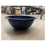 Speckled metal bowl