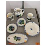 Ceramic Folk Art Dishes, Jeanne Koch