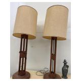 Mid Century Modern Wooden Table Lamps