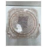 Vntg Pink Depression Glass Dinner Plate