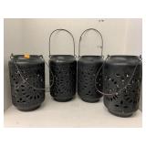 4 Metal Decorative Lanterns