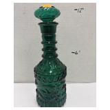 Vintage Jim Beam Emerald Green Glass Decanter