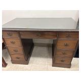 Vintage  Mahogany Desk With Rope design Edge and