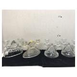 4 Glass Candelabras