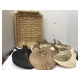 Woven Fans , Approximately 21, and Basket