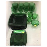 Green Dishes and Goblets