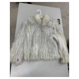 Blue Fox Fur Coat. Size L