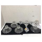 Glass Candelabra, Candlestick Holders