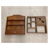 2cnt wooden shelves