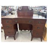 Federal Style Inlaid Mahogany Vanity/ Desk With