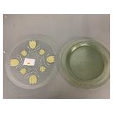 2 Glass Platter Trays