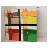 Hand Painted Chicken Wall Art