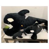 3cnt orca stuffed toys