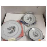 Kent China - Silver Pine Plates