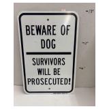 Metal Sign - Beware of Dog
