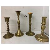 4 Candlesticks Metal, Brass