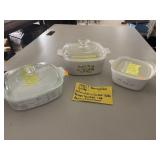 Vntg Corningware Group, 3 Baking Dishes