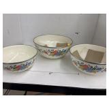 Vintage Kobe Kitchen Japan Floral Enamel Metal