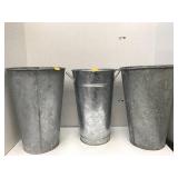 3 Metal Flower containers