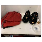 Shorts, Ozzy Slippers, ash tray
