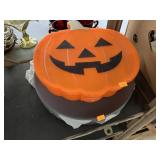 Pumpkin snack box and plastic serving trays