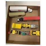 Flat of Toy Trucks, Construction, Semis and