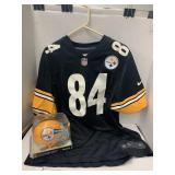 Steelers Shirt and Mini Helmet
