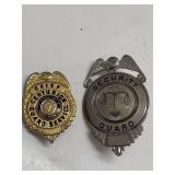 2 Vintage Metal Badges