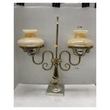 Metal lamp w/ glass shades