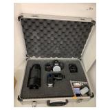 Nikon AF N 8008 Camera, Lenses, And Case