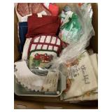 Box of napkins, cups, misc