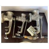 3cnt Griswold meat grinders