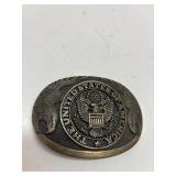 Solid Brass Belt Buckle - The United States of